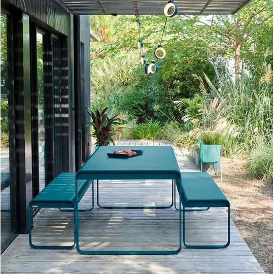 Table à manger rectangulaire FERMOB Bellevie 196x90cm en métal - 25 coloris