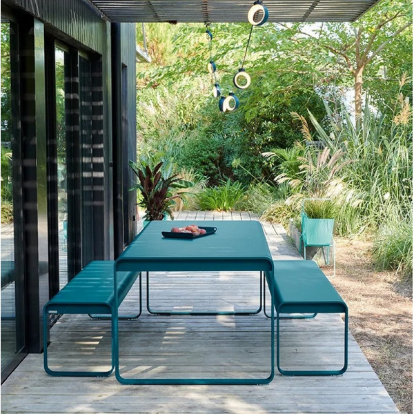 Table à manger rectangulaire FERMOB Bellevie 196x90cm en métal - 25 coloris