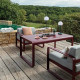 Table à manger rectangulaire mi-hauteur FERMOB Bellevie 140x80cm en métal - 25 coloris