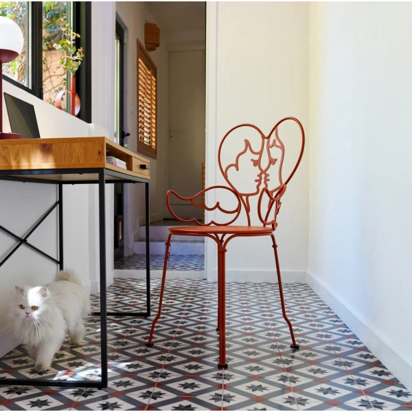 Chaise de repas FERMOB Ange en métal - 25 coloris