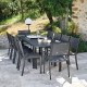 Table à allonge FERMOB Costa 160/240x90cm en métal - 25 coloris