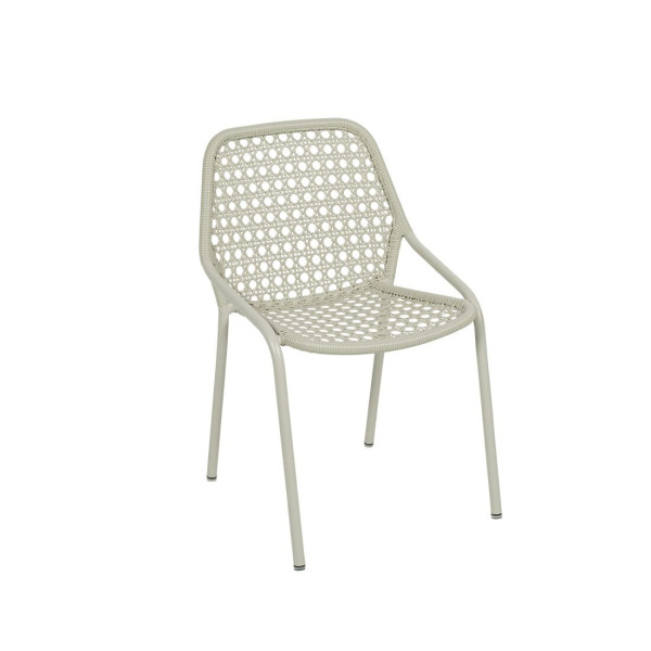 Chaise de repas FERMOB Croisette en métal et polyéthlène - 4 coloris
