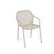 Fauteuil avec accoudoirs bridge FERMOB Croisette en métal et polyéthlène - 4 coloris