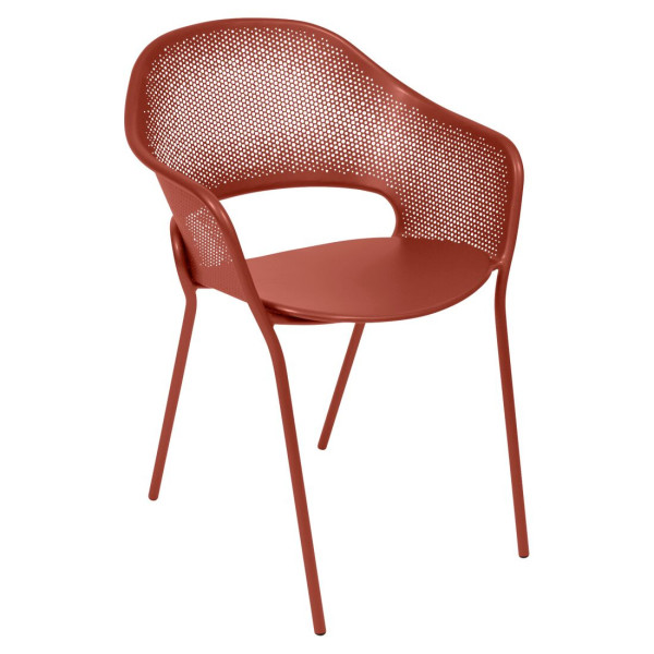 Fauteuil avec accoudoirs bridge FERMOB Kate en métal - 25 coloris