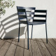 Fauteuil avec accoudoirs bridge FERMOB Rythmic en métal - 25 coloris