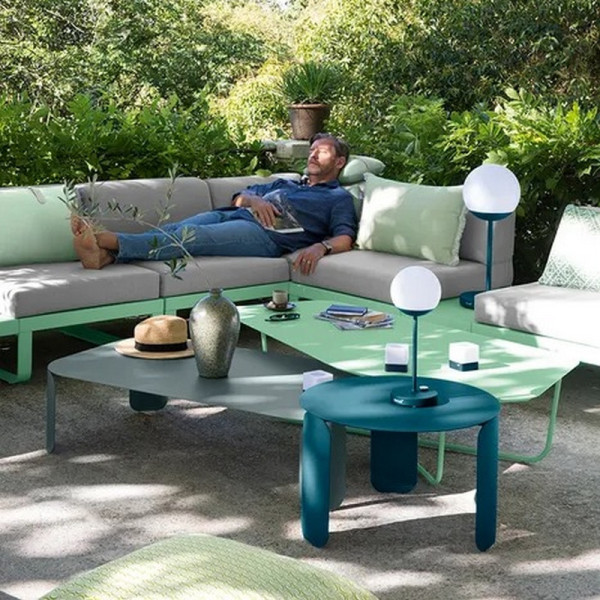 Table basse rectangulaire FERMOB Ultrasofa 162x74cm en métal - 25 coloris