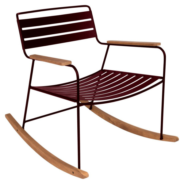 Rocking chair avec accoudoirs FERMOB Surprising en métal et bois - 25 coloris