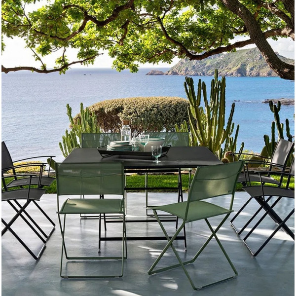 Chaise pliante de repas FERMOB Plein air en métal - 9 coloris