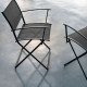 Fauteuil pliant avec accoudoirs bridge FERMOB Plein air en métal - 9 coloris