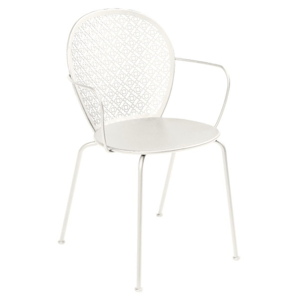 Fauteuil avec accoudoirs bridge FERMOB Lorette en métal - 25 coloris