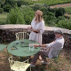 Table à manger ronde FERMOB Opéra+ 96cm en métal - 25 coloris
