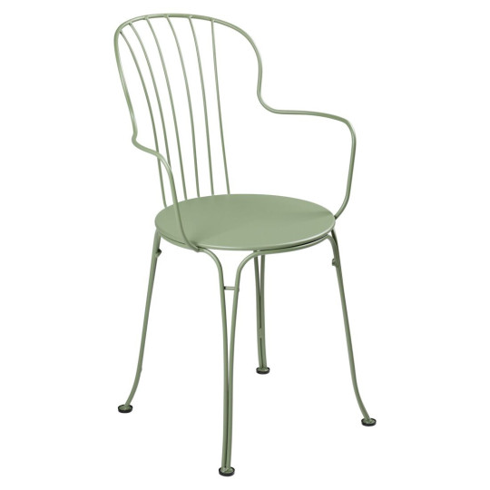 Fauteuil avec accoudoirs bridge FERMOB Opéra+ en métal - 25 coloris
