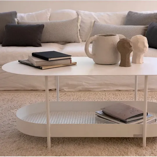 Table basse ovale FERMOB Salsa 113x58cm en métal - 25 coloris