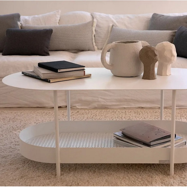Table basse ovale FERMOB Salsa 113x58cm en métal - 25 coloris