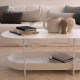 Table basse ovale FERMOB Salsa 113x58cm en métal - 25 coloris