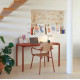 Table à manger bureau FERMOB Calvi mat velouté 126x63cm en métal - 4 coloris