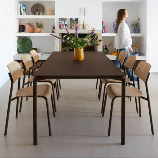 Table à manger FERMOB Calvi mat velouté 195x95cm en métal - 4 coloris