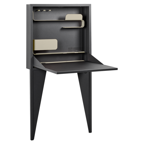Bureau secrétaire FERMOB Face à face en métal - 3 coloris