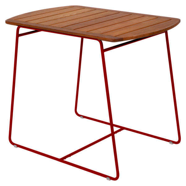 Table à manger FERMOB Surprising Teck 90x60cm en bois et métal - 25 coloris