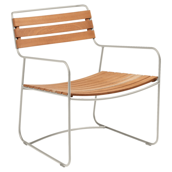 Fauteuil avec accoudoirs FERMOB Surprising Teck en bois et métal - 25 coloris