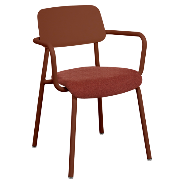 Fauteuil avec accoudoirs bridge FERMOB Studie en tissu et métal - 7 coloris