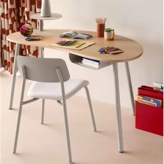 Bureau FERMOB Nuage chêne en bois et métal - 25 coloris