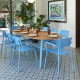 Table à manger ovale FERMOB So'o chêne 220x95cm en bois et métal - 25 coloris