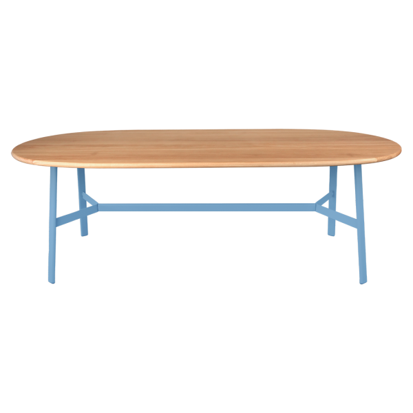 Table à manger ovale FERMOB So'o chêne 220x95cm en bois et métal - 25 coloris