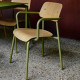 Fauteuil avec accoudoirs bridge FERMOB Studie chêne en bois et métal - 25 coloris