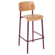 Chaise haute de bar FERMOB Studie chêne H.75cm en bois et métal - 25 coloris