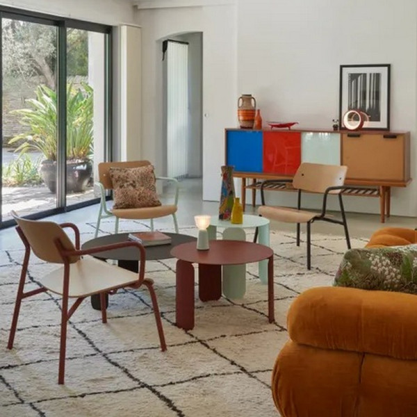 Fauteuil lounge FERMOB Studie chêne en bois et métal - 25 coloris