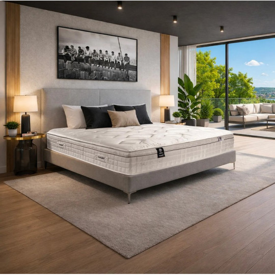 Matelas DUNLOPILLO DENEB II soutien équilibré - ressorts ensachés H28cm - 12 tailles