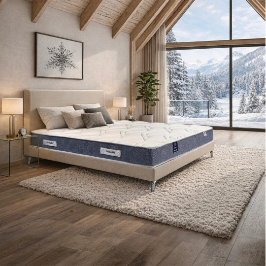 Matelas fixe ou relax DUNLOPILLO ANTARES II soutien tonique - latex H21cm - 14 tailles