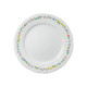 Assiette plate GUY DEGRENNE Réminiscence fleurie en porcelaine blanche 26cm