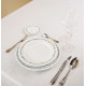 Assiette plate GUY DEGRENNE Réminiscence fleurie en porcelaine blanche 26cm