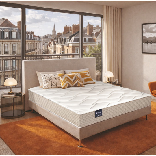 Matelas fixe ou relax DUNLOPILLO Bougainvillier accueil ferme soutien ferme - mousse Aérial H20cm - 10 tailles