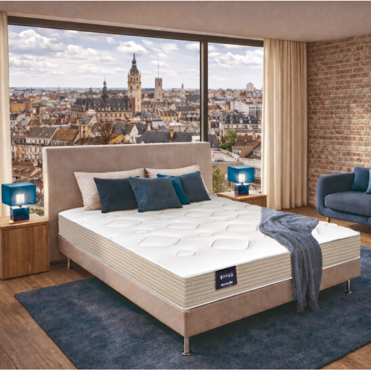 Matelas DUNLOPILLO Delphinium accueil ferme soutien ferme - mousse Aérial H23cm - 10 tailles