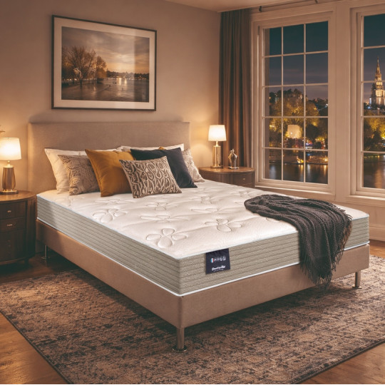 Matelas DUNLOPILLO Hortensia accueil moelleux soutien ferme - ressorts ensachés H24cm - 10 tailles