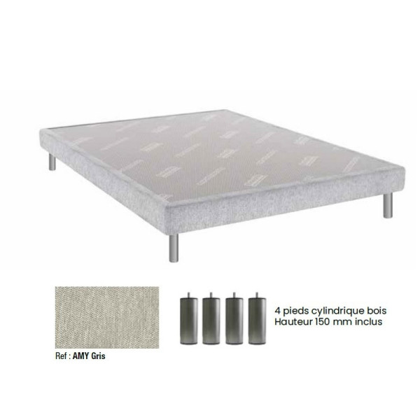 Sommier DUNLOPILLO Agapanthe lattes en sapin H17cm - 9 tailles