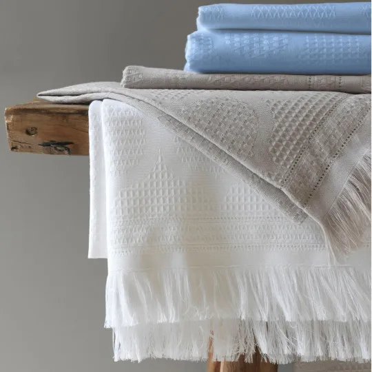 Drap de bain Hera Le Jacquard français 90x150cm Blanc