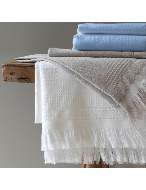 Drap de bain Hera Le Jacquard français 90x150cm Blanc