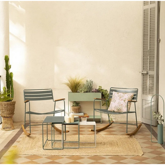 Trilogie de tables basses gigognes FERMOB Oulala en métal - 25 coloris