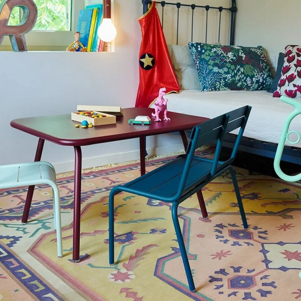 Table pour enfant FERMOB Luxembourg Kid 76x55.5cm en métal - 25 coloris