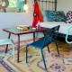 Table pour enfant FERMOB Luxembourg Kid 76x55.5cm en métal - 25 coloris