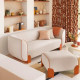 Grand pouf FERMOB Voulez-vous Moucheté en tissu et métal - 12 coloris