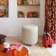 Pouf rond FERMOB Voulez-vous Bouclette en tissu et métal - 12 coloris