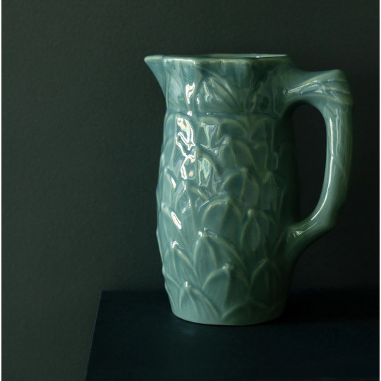 Pichet carafe vase MANUFACTURE DE DIGOIN modèle Feuilles 1L en grès émaillé - 5 coloris