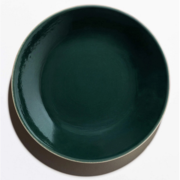 Grande assiette creuse de présentation MANUFACTURE DE DIGOIN 29cm en grès émaillé - 5 coloris