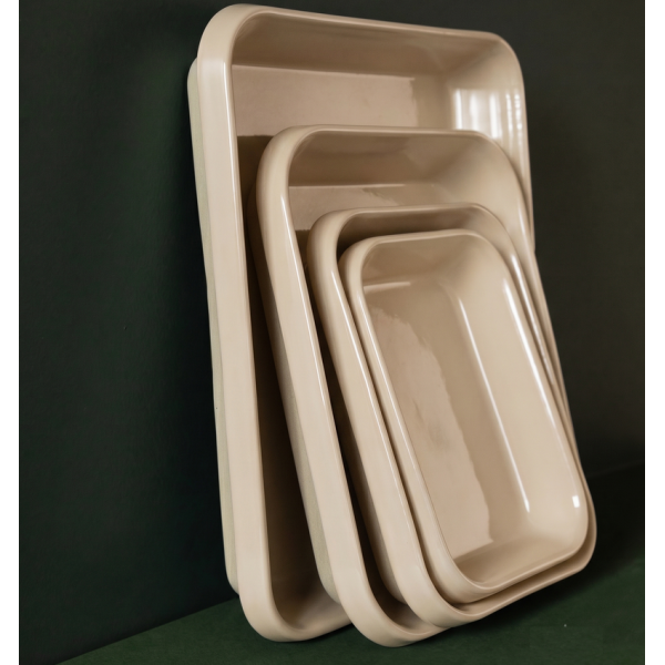 Plat rectangulaire n°5 MANUFACTURE DE DIGOIN moyen modèle 1.8L en grès émaillé - 6 coloris
