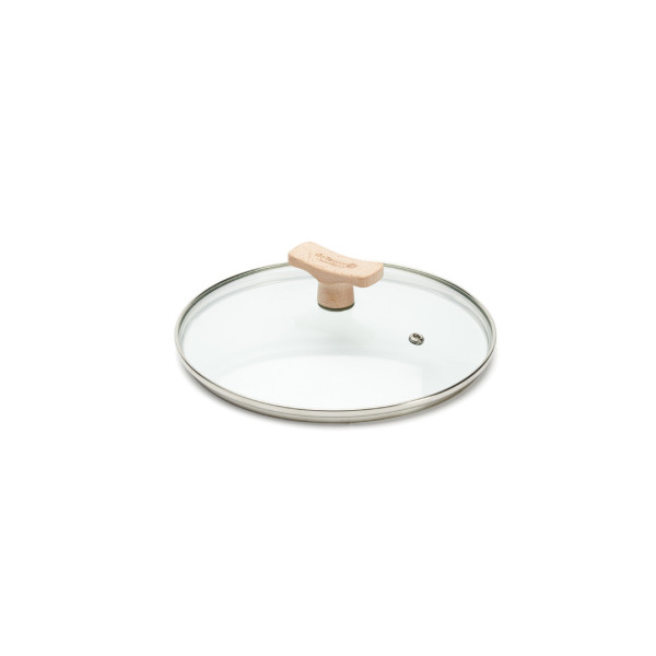 Couvercle en verre universel DE BUYER pontet bois - 4 tailles